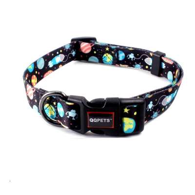 Amazon Hot Sale Polyester Customized Sublimation Adjustable Dog Collar