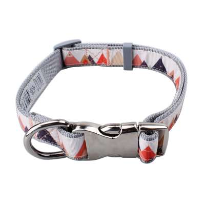 Top quality fashion two layer adjustable designer dog collars with metal buckles