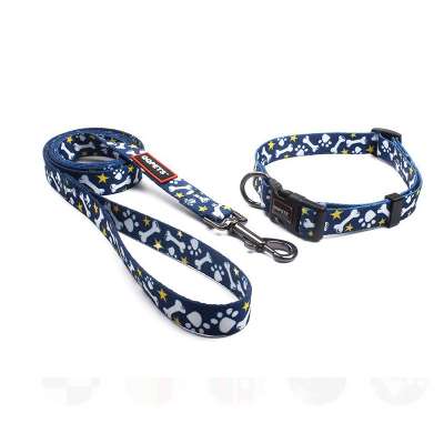 Bone style pet harness and leash in stock.