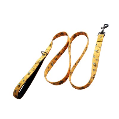 Yellow cartoon design with comfortable handle dog leash