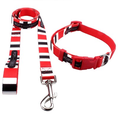 Factory direct sale custom adjustable dog collar and leads set,dog collar and leash