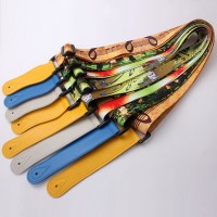 High quality sublimation print polyester custom anime guitar strap